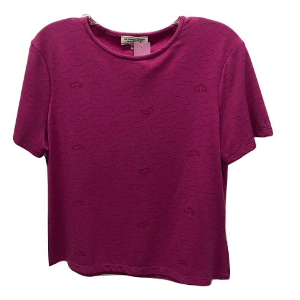 St. John Sport Heart Pattern shirt, Size M
